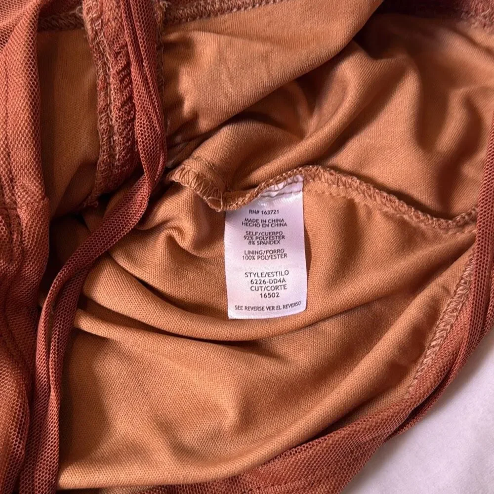 NWT City Vibe Ruched bodycon dress juniors size xs caramel color sleeveless form - Picture 8 of 9